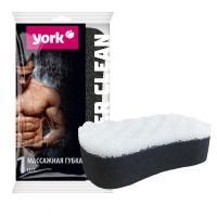 Губка для тела массажная Black & White YORK 1/20