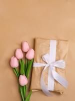 Бумага подарочная Тишью в листах 50х66см бежевая 10/10