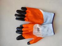 Перчатки нитриловые двойной облив оранжевые 12/960