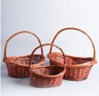 Корзина плетеная 37х28х37см коричневый ива М 1/1