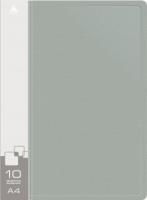 Папка 10 вклад торц карман с бум встав серая 0,60мм 1/45