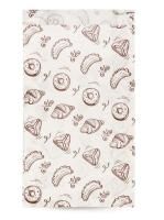 Пакет бумажный белый 250х140+60 жиростойкий с печатью Выпечка 100/2500