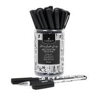 Ручка шариковая масляная синяя 0,5мм корпус прорез LOREX GRUNGE 4 EVER серия Slim Sof 1/24