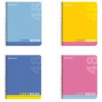 Тетрадь 48л А5 клетка гребень обложка картон Однотонная BRAUBERG  1/100