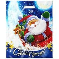 НГ Пакет с вырубной ручкой (38х47)-60 Новогодний привет 50/500