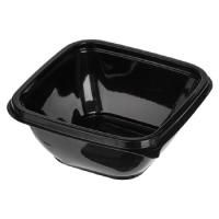 Контейнер ПП 375мл (126х126х52) СпК-1212 Кубик черный ПолиЭр (крышка 450196) 50/500 