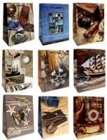 Пакет подарочный бумажный (18х23х10) ламинир мужской 1/20