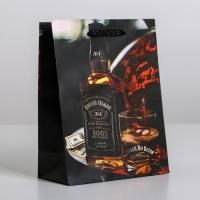 Пакет подарочный бумажный (12х15х5,5) ламинир Крутой мужик 1/1000