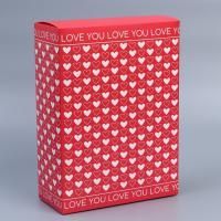 Подарочная коробка 22х30х10см Сердца 1/230