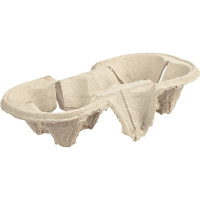 Держатель для 2-х стаканов пульпекартон 211х112х47мм Крафт 428/428 