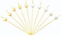 Пика для канапе Звезда золото/серебро 12см (100шт) 1/40