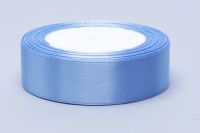 Лента атласная 25мм 25м голубая 1/5