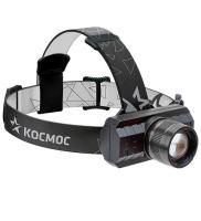 Фонарь налобный аккумуляторный 3W XPE COB Космос 1/1 