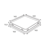 Крышка для контейнера 800мл 163х163х13.5мм OSQ SmartPack прозр плоская 50/200