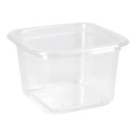 Контейнер ПЭТ 250мл (93х93х58) СпК-0909 Квадрат стакан прозрачный ПолиЭр 50/500