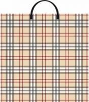 Пакет с пластмассовыми ручками (36х37)-100 Барбери-клетка Тико 1/10/100