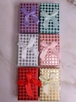 Подарочная коробка Прямоугольник 5х8х2,5см Ромбики МИКС 1/24