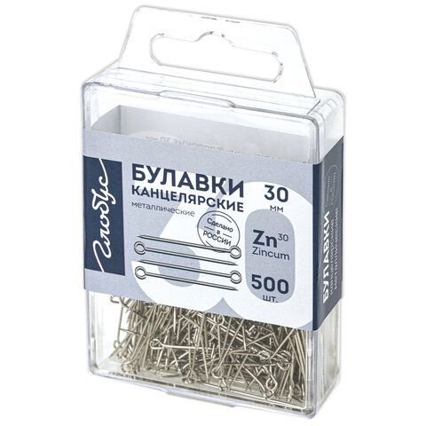 Булавки офисные 30мм 500шт Globus 1/80