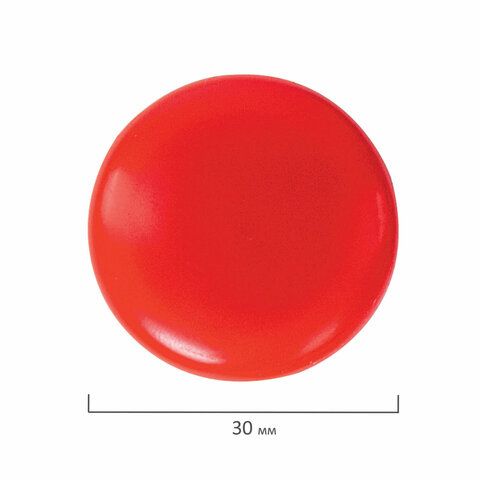 Магниты STAFF, диаметр 30 мм, 5 шт., цвета ассорти, в блистере, 1/24/240