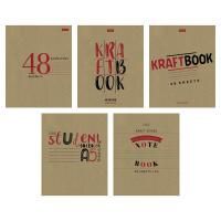 Тетрадь 48л А5 клетка скоба крафт картон CRAFT Хатбер 1/100