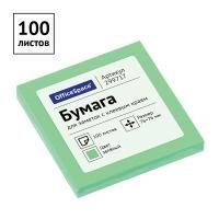 Блок самоклеящийся 76х76мм 100л зеленый пастель OfficeSpace 1/24/144