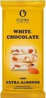 Продукты, Шоколад OZera White and Extra Almond 90 г 1/16