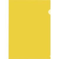 Папка-уголок А4 прозр. желтая пластик 0.15мм Россия 1/20/500