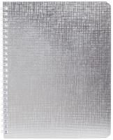 Тетрадь 96л А5 клетка бумвинил гребень серебро METALLIC Хатбер 4/48