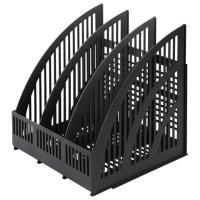 Лоток вертикальный для бумаг 245х250х295мм 3отд сетчатый сборный черный Brauberg 1/17