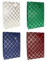 Пакет подарочный бумажный (31х45х12) с тиснением Классика ромбы 1/12