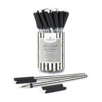 Ручка шариковая масляная синяя 0,5мм корпус прорез. LOREX B&W STRAPS 1/24