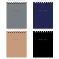 Блокнот 40л А7 75х105мм гребень клетка BRAUBERG Minimal Classic 1/120