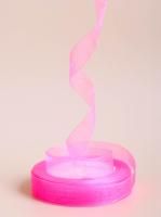 Лента органза 9мм 25м розовый яркий 1/10