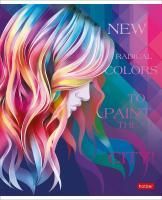 Тетрадь 48л А5 клетка скоба метализ картон Яркие локоны Хатбер 1/5/100