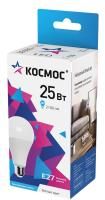 Лампа светодиодная 25W 4500K E27 220V A65 груша Космос 1/10/80