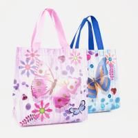 Сумка хозяйственная без молнии (23х22х11) Бабочки ПВХ 1/1