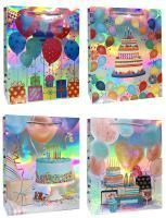 Пакет подарочный бумажный (31х42х12) с тиснением Веселый праздник 1/12 Пакет подарочный бумажный (31х42х12) с тиснением Веселый праздник 1/12