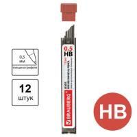 Грифели запасные 12шт HB 0,5мм Hi-Polymer BRAUBERG 1/36/1440
