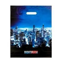 Пакет с вырубной ручкой (38х47)-60 Ночные огни 50/500