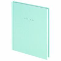 Блокнот 80л А6 110х147мм клетка твердый переплет мятный BRAUBERG Minimal 1/20