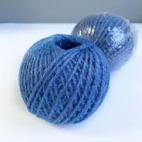 Шпагат джутовый полированный 1120текс 2 нити 50м бобина синий 1/1