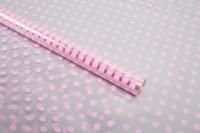 Ролик 70см х8м пленка полипропилен с рисунком Бисер розовый 1/10  Ролик 70см х8м пленка полипропилен с рисунком Бисер розовый 1/10