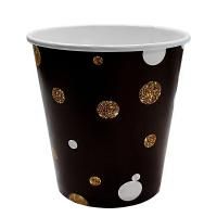 Стакан бумажный 250мл черный Вечеринка (6шт) 1/144