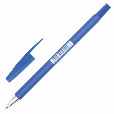Ручка шариковая синяя узел 0,7мм линия 0,5мм корпус soft-touch BRAUBERG Capital-X 1/50/2000 (Клиент)