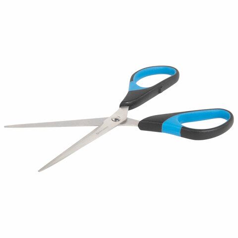 Ножницы 170мм метал черно-синие вставки европодвес Office-Expert Brauberg 1/12 (клиент)