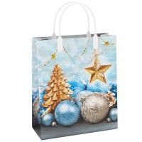 НГ Сумка пластиковая (23х27)-150 Украшение 1/40