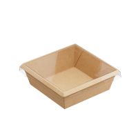 Крышка для контейнера 550мл 130х130мм OneClick прозр плоская 1EA 50/400