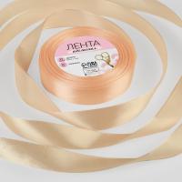 Лента атласная 20мм 25м персиковая пастель 1/1