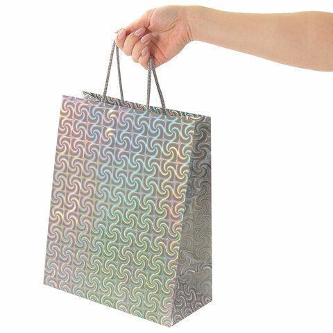 Пакет подарочный ламинированный (26х32х13см) Голография 1/12/96