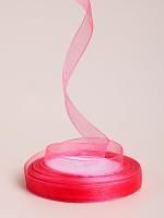 Лента органза 9мм 25м винный 1/10